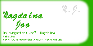 magdolna joo business card